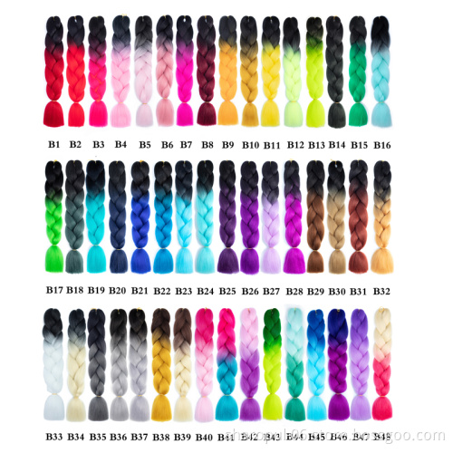 Wholesale 24inch Synthetic Twist Braid For Box Expression Braiding Hair Extension